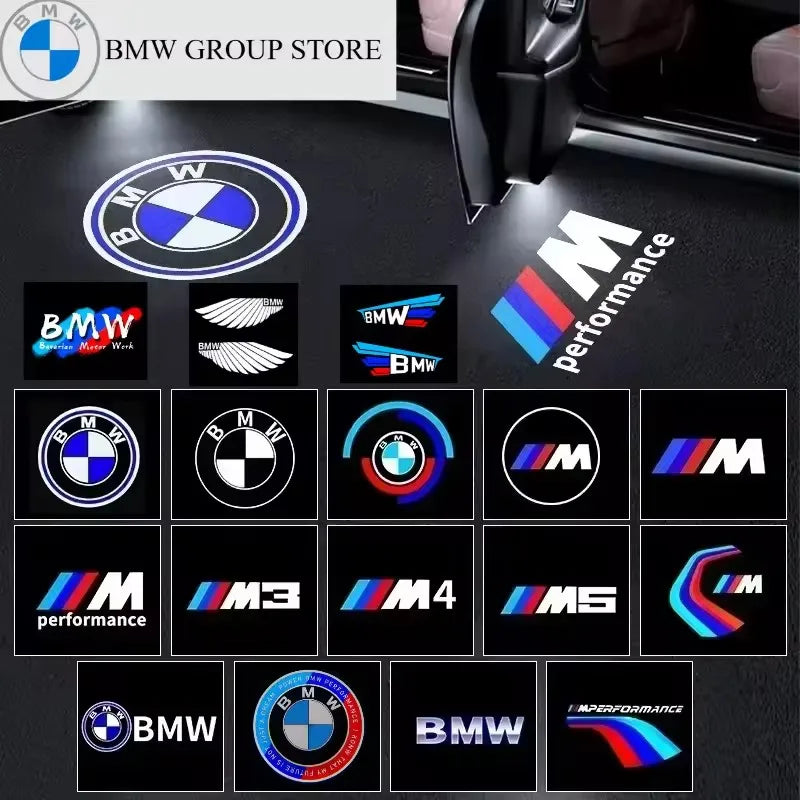 2Pcs LED Logo Projector Lights for BMW - Ghost Shadow Emblem Lamp - Compatible with BMW 3 5 7 Series X1 X3 X5 X6 (E90 F10 F30 G30)
