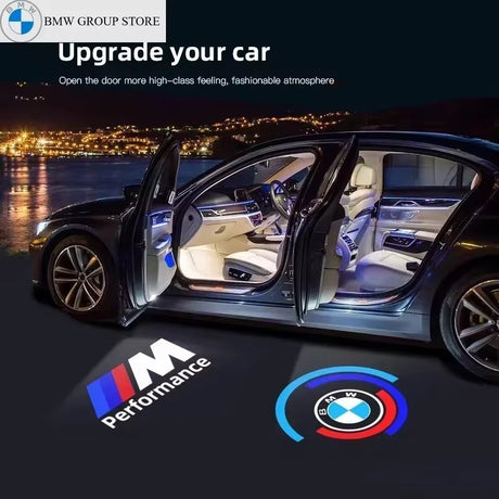 2Pcs LED Car Door Welcome Projector Lights for BMW - Ghost Shadow Emblem Lamp - Compatible with BMW 3 5 7 Series X1 X3 X5 X6 (E90 F10 F30 G30)