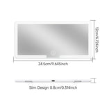 Sun Visor Vanity Mirror with Lights- Rechargeable HD Makeup Mirror with Dimmable Fill Light, Universal Ultra-Thin Design for All Vehicles