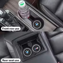 2PC Car Coaster Water Cup Bottle Holder Mat Anti-Slip Pad Accessories For BMW Series i3 i4 G07 G06 G05 G02 G01 F48 F39 G42 G30 M